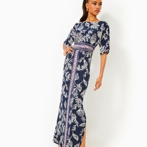 NWOT LILLY PULITZER PARIGI BOAT NECK MAXI DRESS
